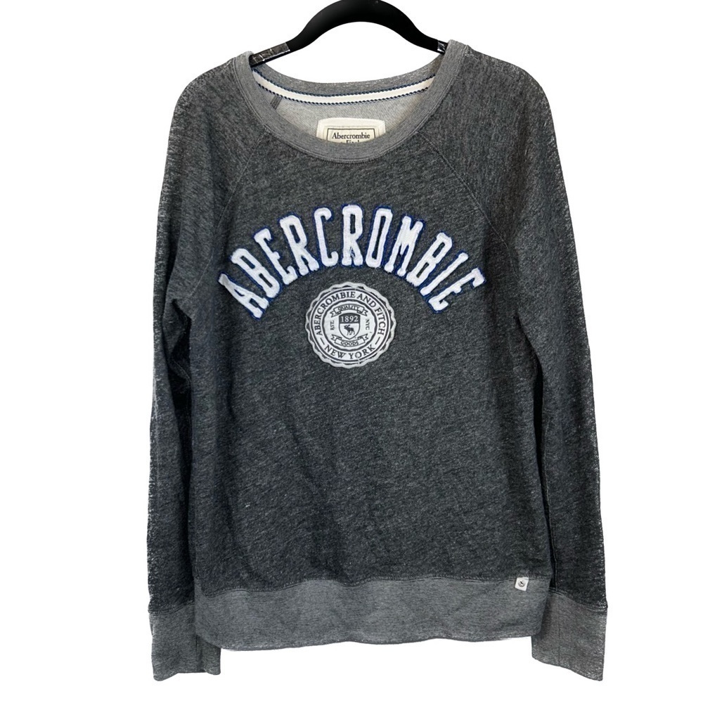 Abercrombie & Fitch Sweater Long Sleeve Crewneck Sweater Pullover Top Fleece L
